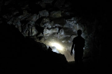 a man entering a cave representing the popularity of gaping in porn