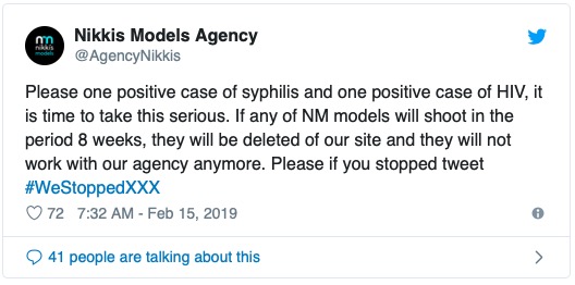 Nikkis models HIV and syphilis statement