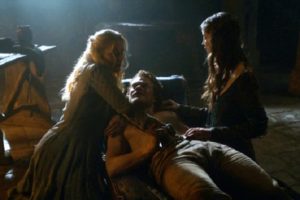Myranda and Violet have sex with Theon
